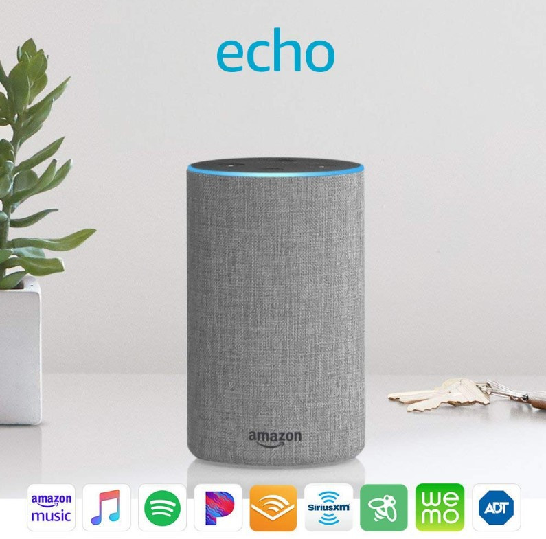 Розумна колонка Amazon Echo 2 (2nd Generation) Bluetooth Wi-Fi з голосовим асистентом Alexa Колір Gray Fabric