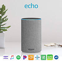 Умная колонка Amazon Echo 2 (2nd Generation) Bluetooth Wi-Fi с голосовым ассистентом Alexa Цвет Gray Fabric