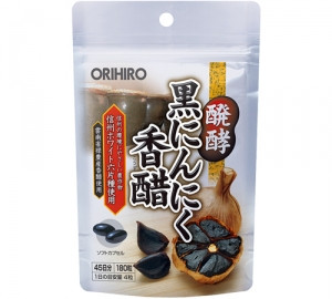 Orihiro чорний ферментований часник без запаху, ладан, вітаміни B1, B6, 180 капсул на 45 днів