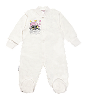 Чоловічок для новонароджених КВ-19-25-1 *Мілашки* (Квіт: Молочний, Розміри — 56)