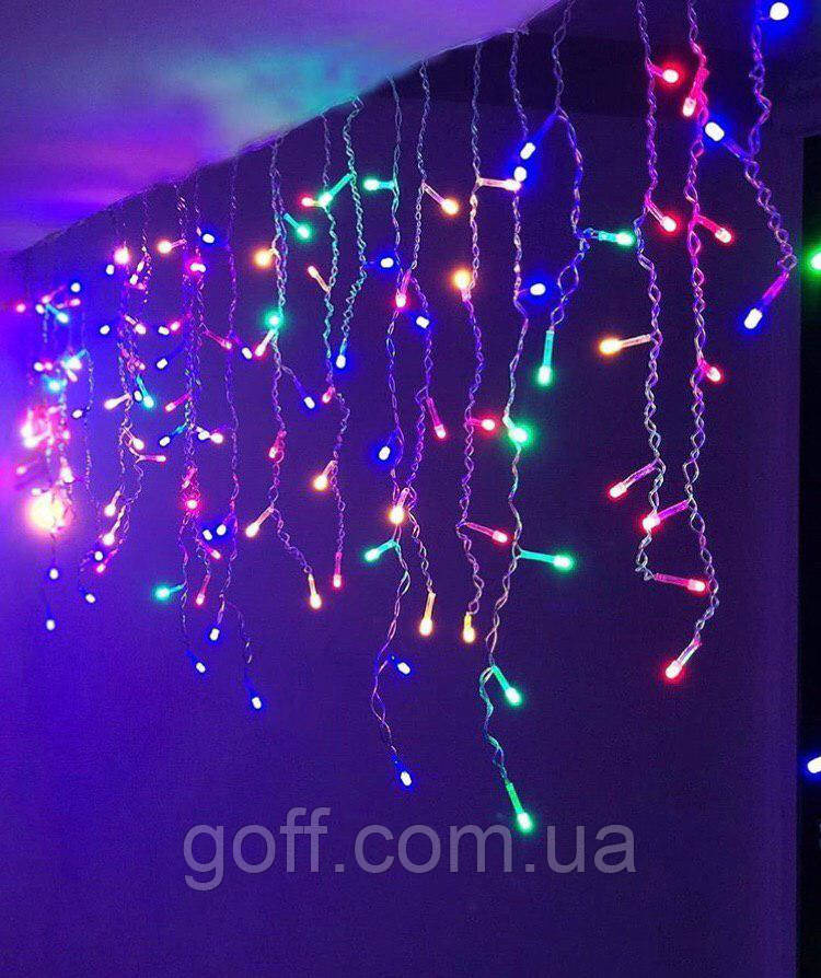 Гірлянда бахрома 108 Led 2.6х0.6м для приміщення мультик, фото 1