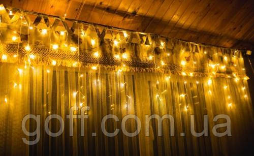 Гірлянда світлодіодна бахрома 108 Led 2.6х0.6м для приміщення білий теплий