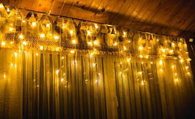 Гірлянда світлодіодна бахрома 108 Led 2.6х0.6м для приміщення білий теплий