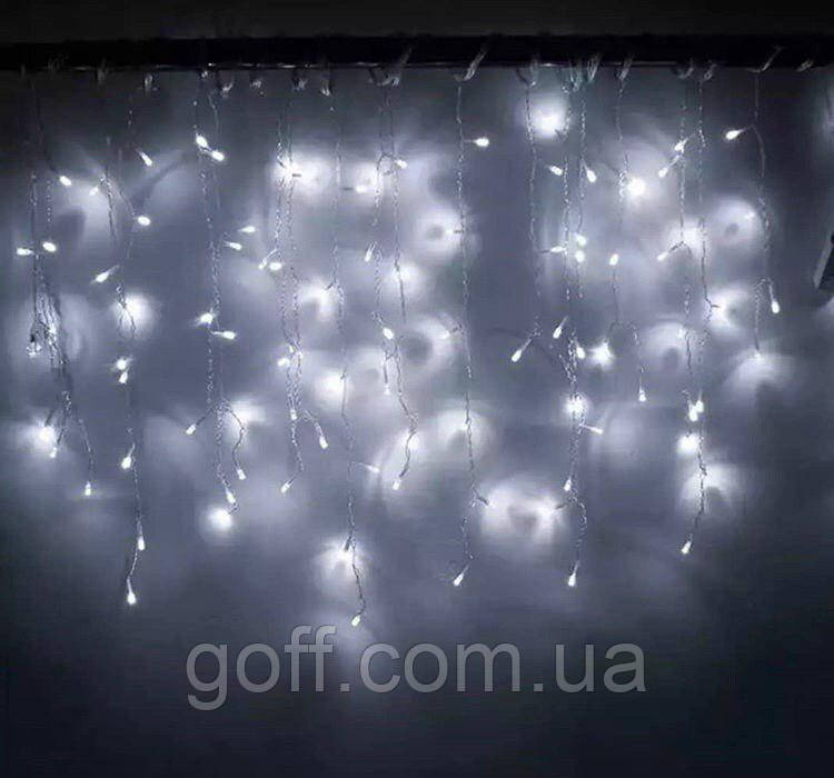 Гірлянда бахрома для приміщення 108 Led 2.6х0.6м білий колір, фото 1