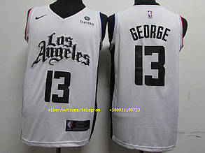 Біла чоловіча майка Nike George No13 команда Los Angeles Clippers сезон 2019-2020