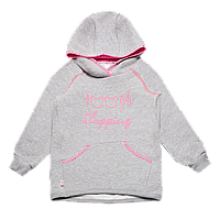 Дитяча толстовка для дівчинки TL-19-37 *Написи* (колір: Сірий, Розміри — 110, 116)