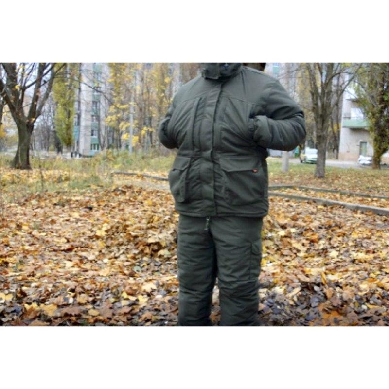Зимовий костюм для полювання та риболовлі, темно зеленого кольору. -30гр, фото 1