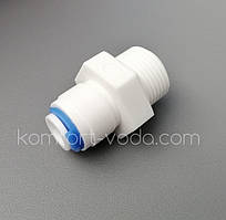 Муфта пряма 3/8"НР х 1/4" шланг