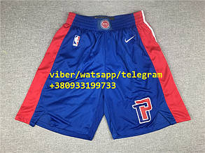 Вишивка сині шорти команда Detroit Pistons NBA Swingman shorts
