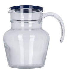 Глек Luminarc скляний з синьою кришкою Arcopal Florero 1400 мл N8406