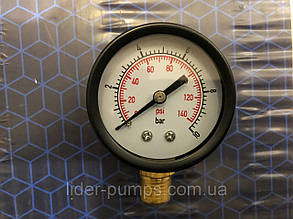 Манометр тиску води 6 бар вертикальний