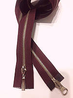 Замок-блискавка роз'ясненнями з'ємний металевий, 2 бігунки №5, 90 див. Бордовий темний.