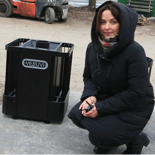 Піч для лазні Ребро 30м3 з виносом, фото 1