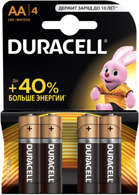 Батарейки (4 шт) Duracell LR06 AA MN1500