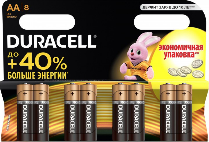 Батарейки (8 шт) Duracell LR06 AA MN1500