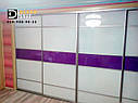 Розсувні двері для шафи купе гардеробний лакобель (білий глянець), фото 2