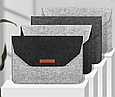 Чохол-конверт з фетру для Macbook 12/ Air11.6" - чорно-сірий, фото 10