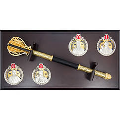 Сувенір Булава (пернач) у футлярі з гетьманами України