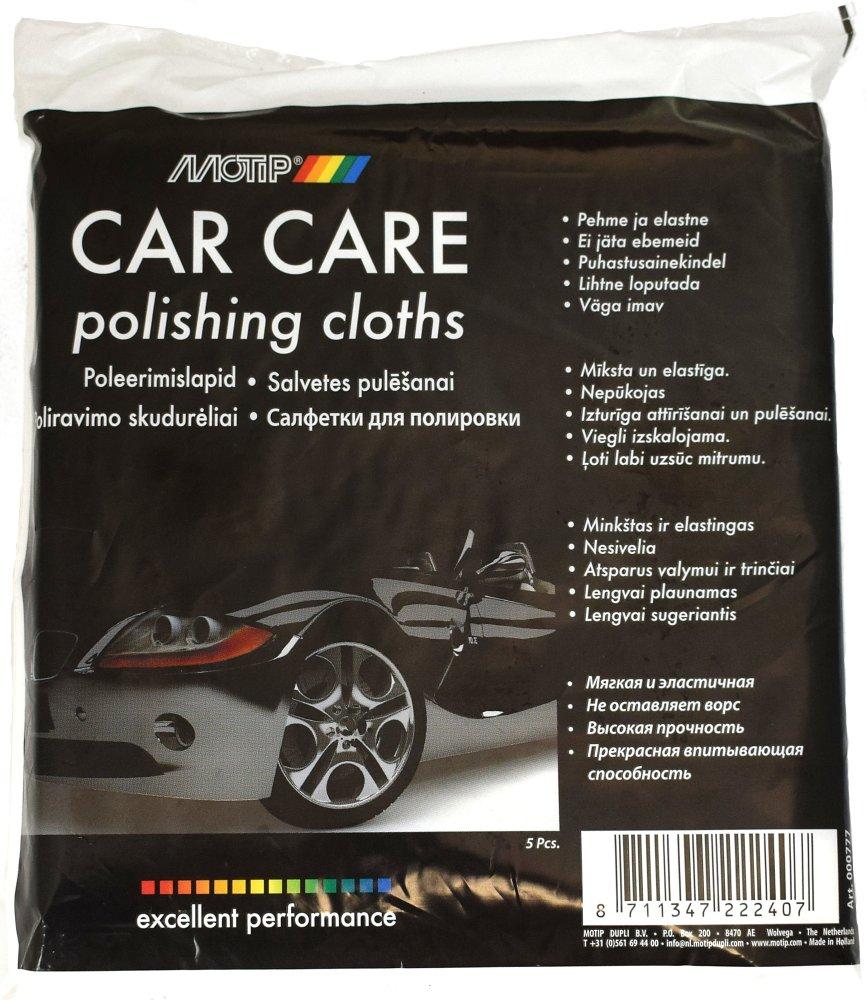 Серветки для полірування Motip Black Car Care, 37 x 39 см 5 шт Упаковка