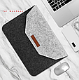 Чохол-конверт з фетру для Macbook Pro 15,4" - сірий, фото 7