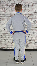 Костюм дитячий спортивний сірий з блакитними смужками Point ONE, фото 3