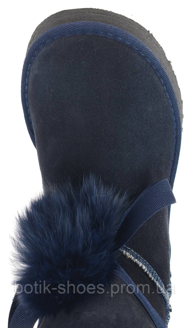 Зимние угги женские натуральный замш средние стильные модные классические теплые синие 38 размер Inblu EY-6V - фото 5 - id-p1090528353