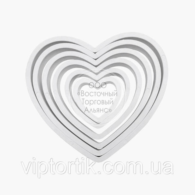 3D-форми для пряників — Набір вирубок "Серця" (6 шт.), фото 1