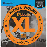 Струны D'Addario EKXL110 Nickel Wound Reinforced Vibrato 10-46