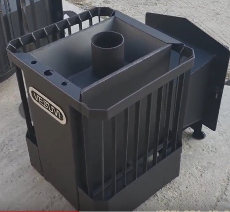 Достоїнства і недоліки дров'яної печі для лазні Ребро 30м3 з виносом 