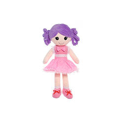 М'яка плюшева Лялька з рожевим платтям 44 см Копиця 00416-82