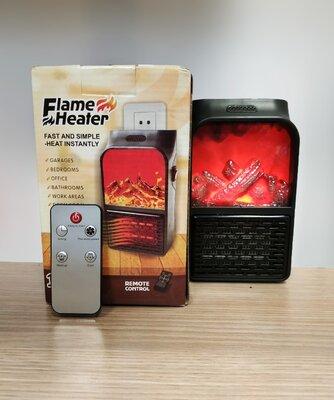 Портативний нагрівач з LCD-дисплеєм пультом Flame Heater 1000W тепловентилять з імітацією каміна