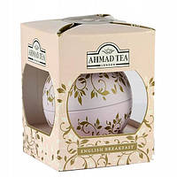 Чай Ahmad Tea в подарочной новогодней упаковке Розовый шар «Английский Завтрак» 01205
