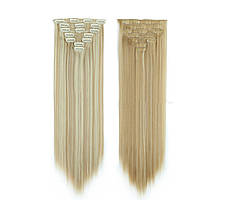 Набір термоволос на кліпсах XR Hair Пшеничний-білий 55 см XR-425