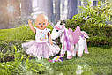 Конячка єдиноріг для ляльки Бебі Борн Baby Born плюшевий світитися ріг Zapf Creation 828854, фото 7