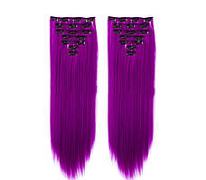 Набор термоволос на клипсах XR Hair Фиолетовый 55 см XR-433