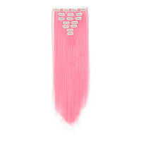 Набір термоволос на кліпсах XR Hair Рожевий 55 см XR-437