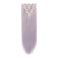 Набір термоволос на кліпсах XR Hair Блідо-рожевий 55 см XR-442