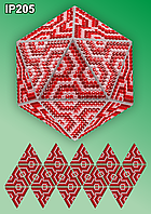 Набір алмазної живопису IP205 Новорічна куля Мозаїка червона