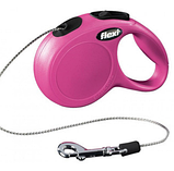 Повідець-рулетка Flexi NEW CLASSIC (Флексі Нью Класик) Cord М трос 5 м для собак до 20 кг (колір в асортименті, фото 3