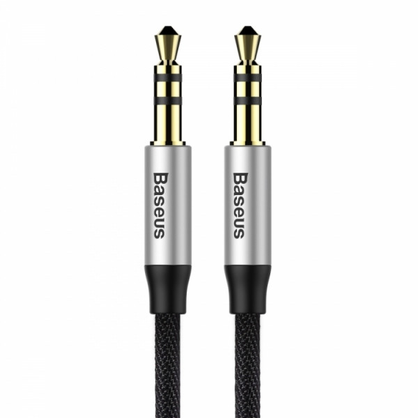 Кабель Baseus Audio Yiven M30 mini-Jack (3.5 mm) 1m, Silver+Black (CAM30-BS1)