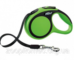 Повідець-рулетка Flexi NEW COMFORT (Флексі Нью Комфорт) Tape M стрічка 5 м для собак до 25 кг (колір в, фото 1