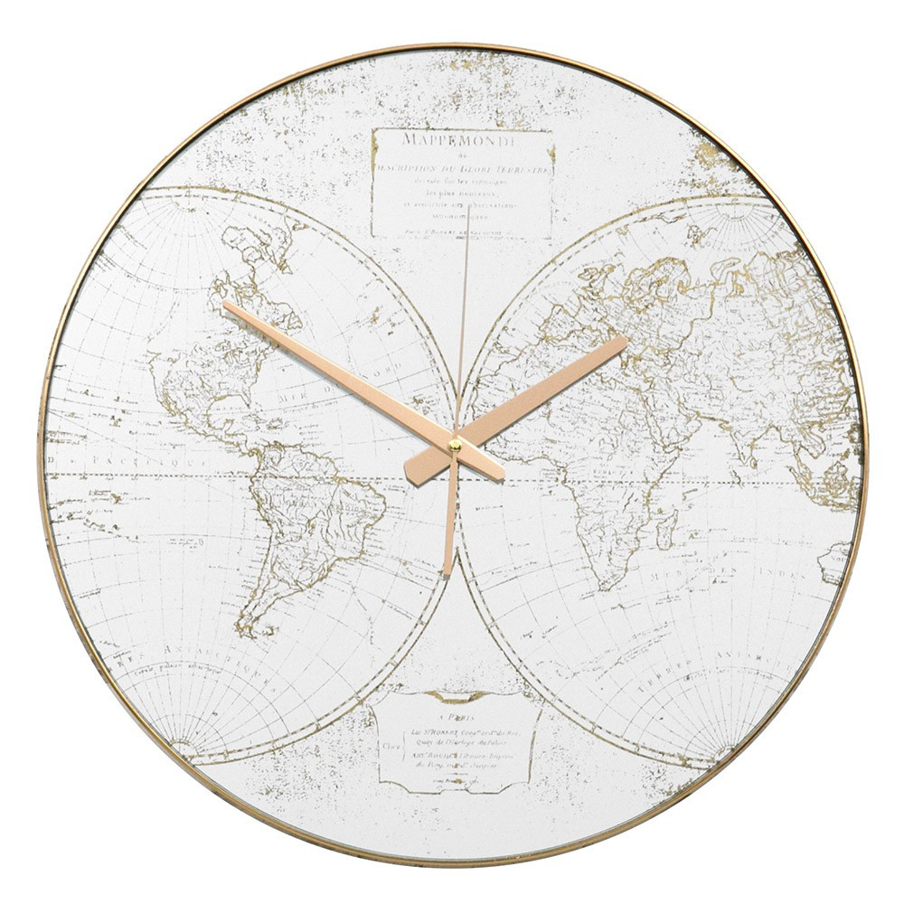 Настінний годинник із дзеркалом 45 см Golden Atlas