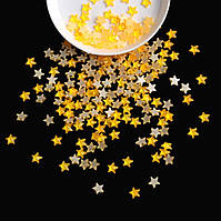 Стрази для дизайну нігтів Зірочки, Neon Orange, 5 мм, 1 шт.