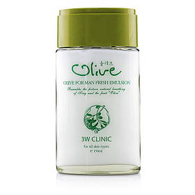 Чоловіча зволожуюча емульсія для обличчя з оливою 3W Clinic Olive For Man Fresh Emulsion 150 мл