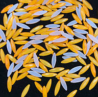 Стрази для дизайну нігтів Човники, Neon Orange, 3х11мм, 1 шт.