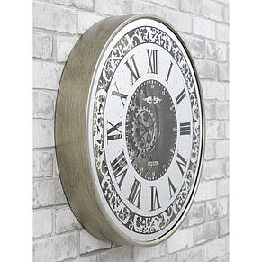 Настінний годинник із дзеркалом 60x10 см Retro Mirror, фото 5