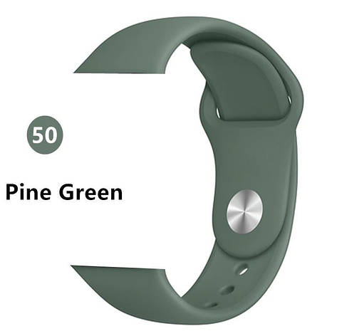 Ремінець для Apple Watch ML(42/44/45/49 mm) Silicone Pine green 50, фото 1