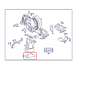 Прокладка подачи-слива масла с турбины (нижняя) Мерседес Спринтер (906) 3.0CDI 2006-> ELRING (Германия) 129030
