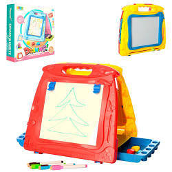 Дитяча дощечка для малювання 2в1 8265 з маркерами та штампами