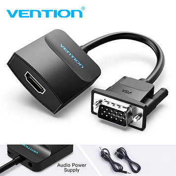 Перехідник VGA в HDMI + аудіовихід Оригінал (Vention)